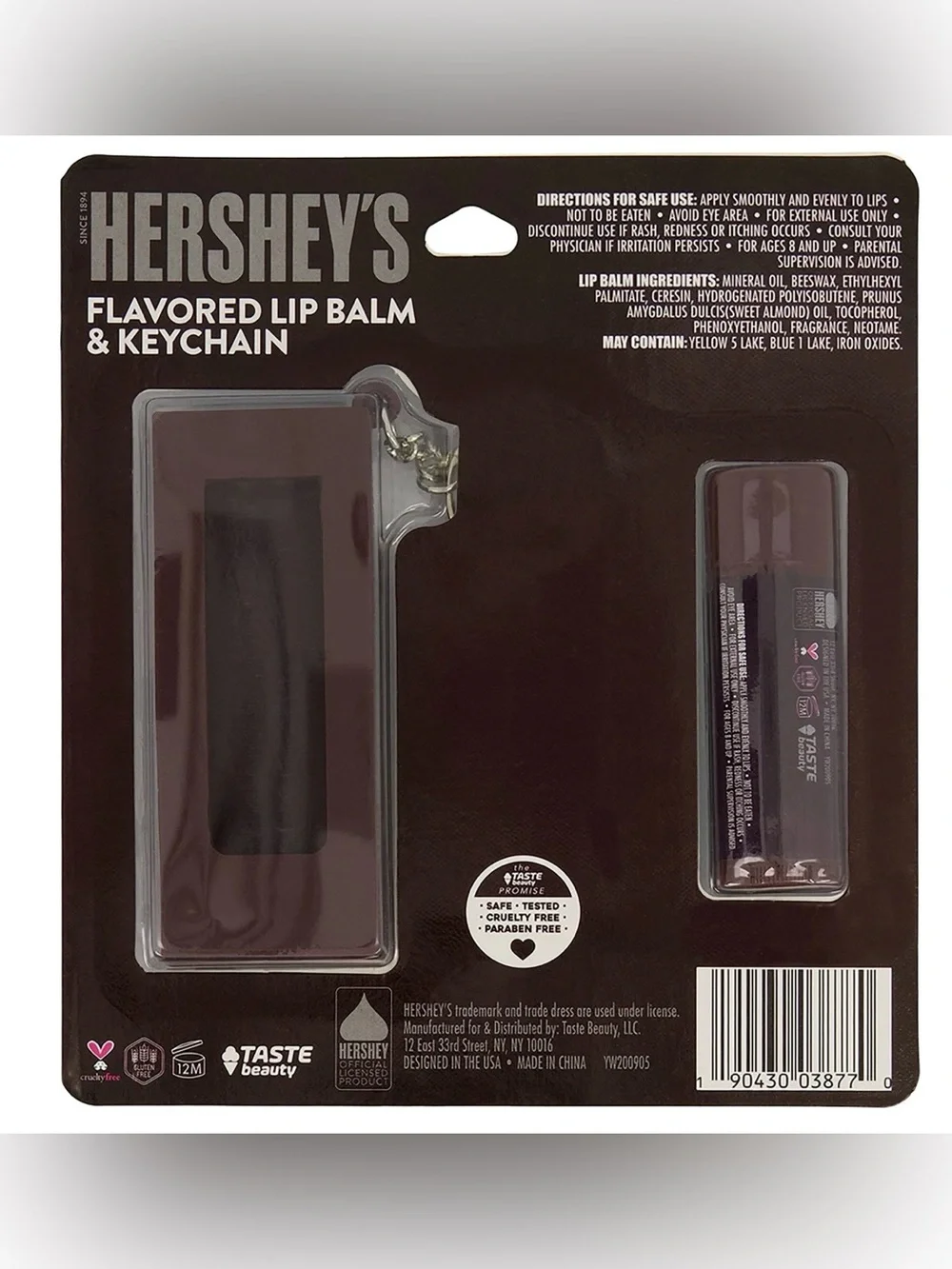 Hershey's Chocolate Bar Lip Balm & Keychain - Lip Balm Holder